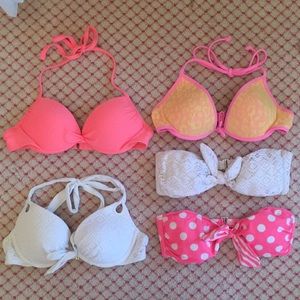 EUC size small/34B bikini top lot - Mostly VS